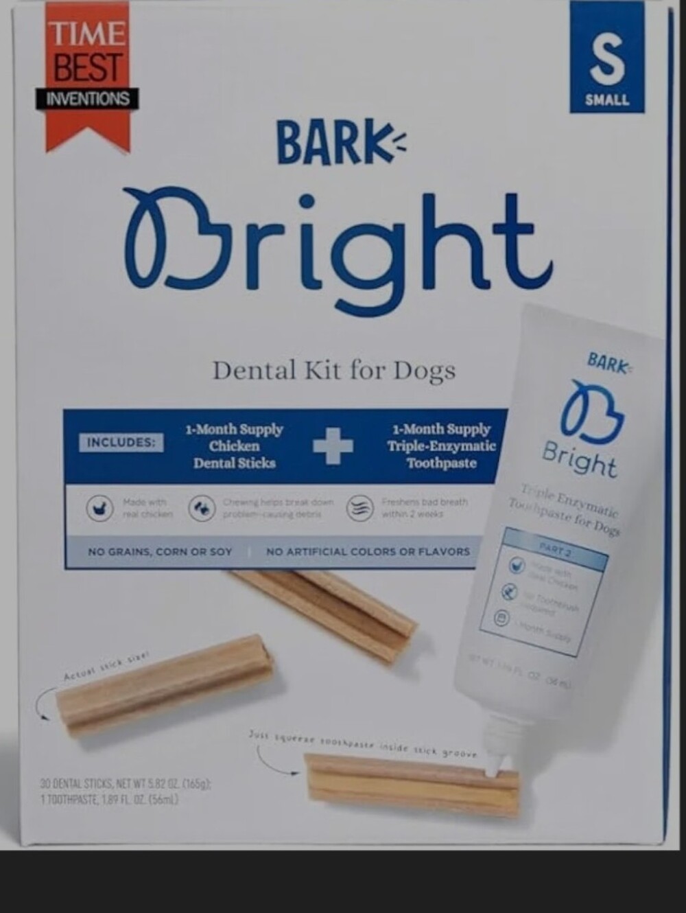 Bark Bright Dog Dental Kit – White & Blue